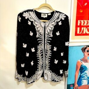 Vintage beaded sequined jacket